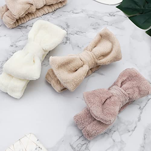WHAVEL Type 16 6-Pack Microfiber Bow Headbands for Skincare & Face Washing