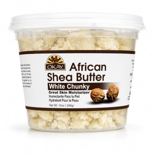 OkayPure Naturals Raw White Shea Butter Chunk 10oz - Moisturizer for Skin & Hair