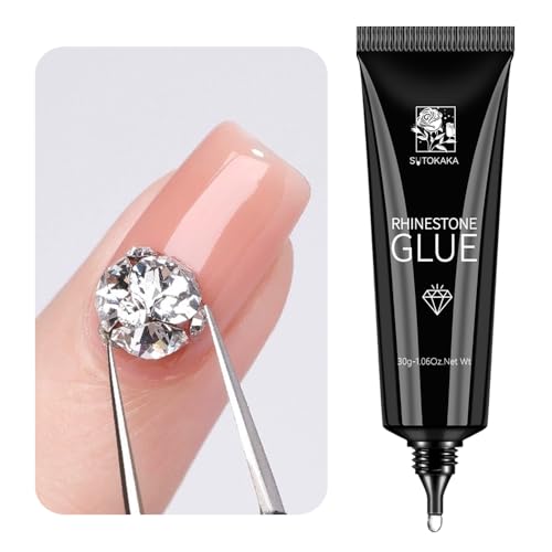 SUTOKAKA Rhinestone Glue for Nails, Super Strong Gel Nail Charms