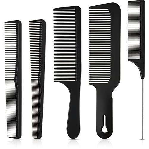 Patelai 5-Piece Carbon Fiber Hair Cutting Comb Set