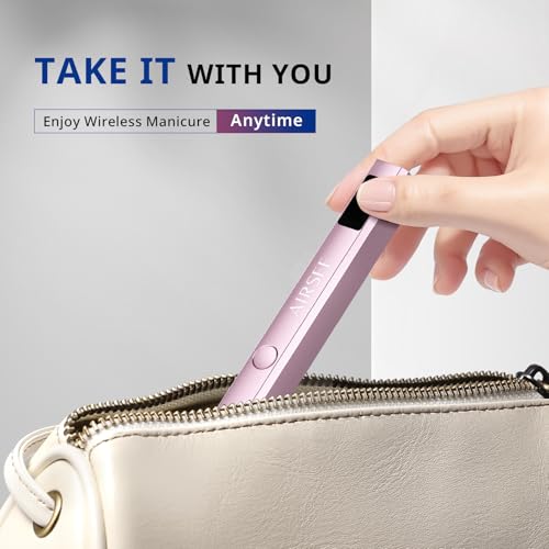 AIRSEE Cordless Mini Handheld Nail Lamp - Fast Gel Curing, USB Rechargeable