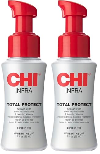 CHI Total Protect Defense Hair Lotion - Heat Protection & Silk Serum (2 Oz, 2-Pack)