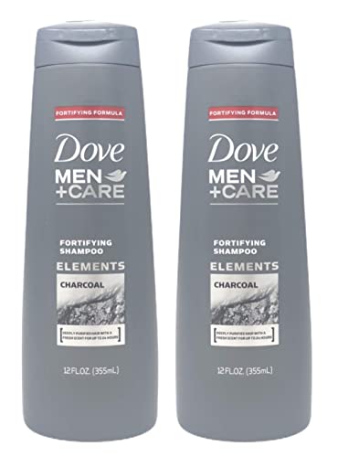 Dove Men+Care Charcoal Shampoo 12 oz - Pack of 2, Natural & Purifying