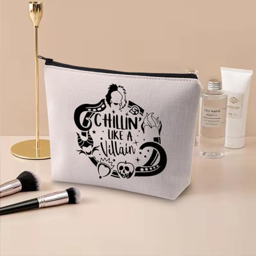 Chillin' Like a Villain Makeup Bag - Waterproof Canvas Travel Pouch