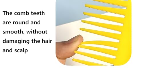 YOFAN 3-Pack Wide Tooth Detangling Comb – Handleless for Curly Thick Hair