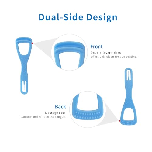 Disposable Tongue Scraper with Toothpick - 100 Pack for Fresh Breath & Oral Hygiene