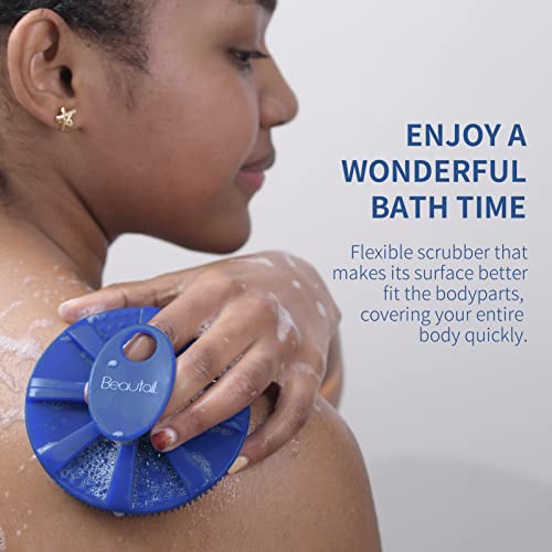 BEAUTAIL Silicone Body Scrubber - Gentle Exfoliating Shower Brush
