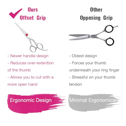 Dragon Creek 6" Kids Hair Scissors - Silver Safety Shears for Children