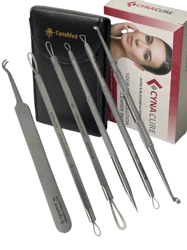Cynamed Professional 6-Piece Stainless Steel Blackhead & Acne Remover Kit