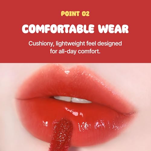 BLACK ROUGE Glow Bokki Tint - GB04 Spicy Pepper | Long-Lasting Korean Lip Stain
