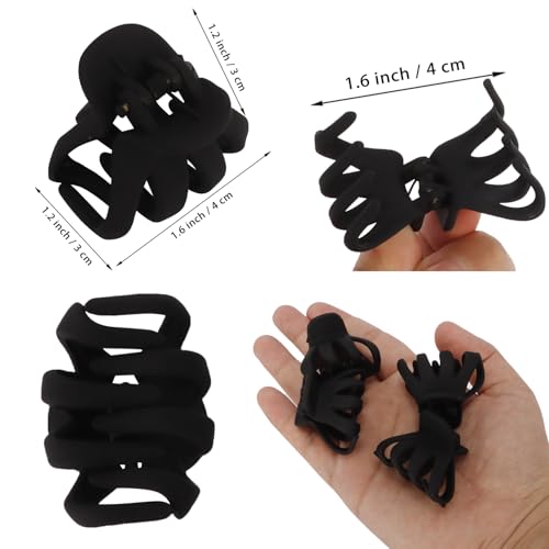 Atoden Small Octopus Claw Hair Clips 02 - 8 Pcs Matte Mini Jaw Clips for Thin & Fine Hair