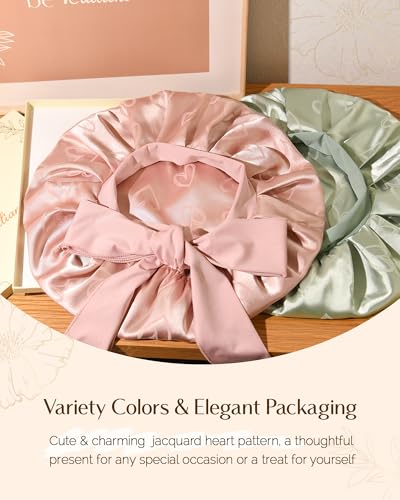 YANIBEST Adjustable Satin Bonnet for Sleeping - Double Layer, Green