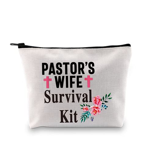 Pastor's Wife Survival Kit Cosmetic Bag Religious Gift for Pastor's Wife
