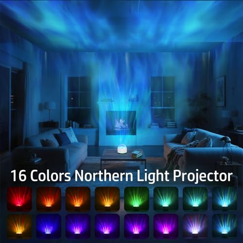 Aurora Night Light Projector with Remote Control - 16 Colors