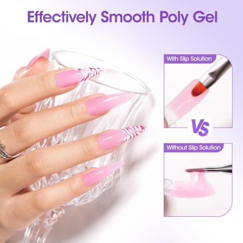 Gellen 473ml Polygel Slip Solution with Nail Brush – Anti-Stick Liquid