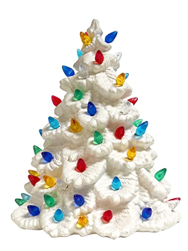 Small Twist-Style Ceramic Christmas Tree Light Ornaments - 144 Pack
