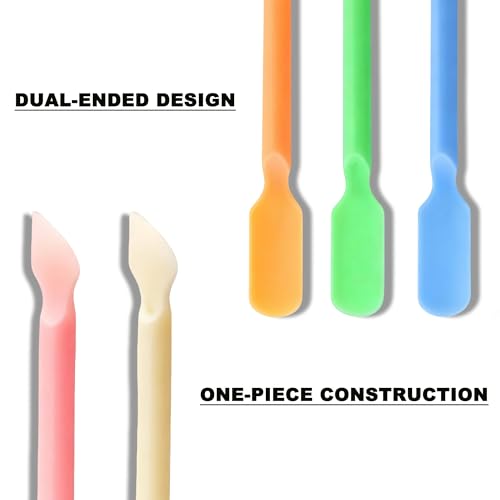 Multicolor 30Pcs Plastic Cuticle Pusher Nail Care Kit - Gentle Manicure Tools