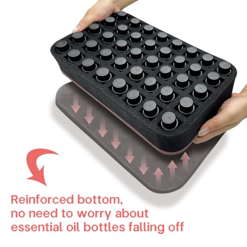 Essential Oils Organizer Foam Pad for 40 Bottles - Customizable Storage