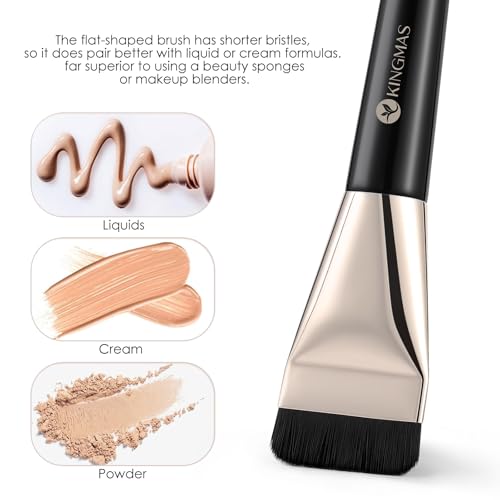 KINGMAS 2Pcs Ultra Thin Foundation & Concealer Brush Set