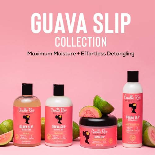 Camille Rose Guava Slip Detangling Leave In Conditioner, with Guava, Kakadu Plum and Aloe Leaf Juice to Detangle and Soften, for All Hair Textures, 8 fl oz