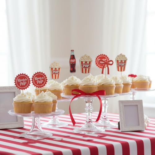 24Pcs She's Ready to Pop Cupcake Toppers for Baby Showers