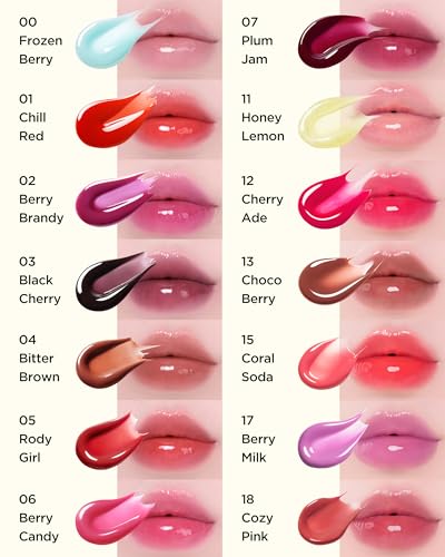 TOCOBO Juicy Berry Plumping Lip Oil - 07 Plum Jam, Vegan Tinted Gloss