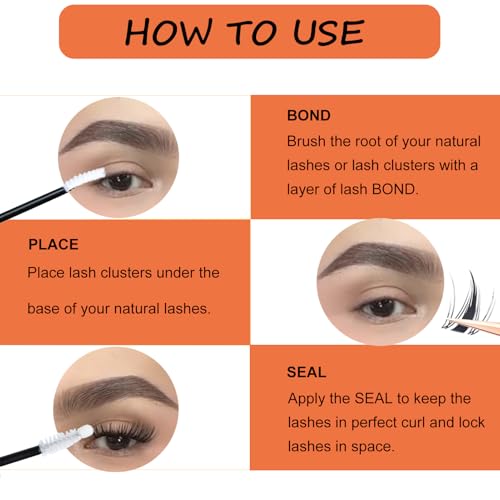 VYNIXUS Fairy-0.07D Lash Clusters Kit D-Mix8-16 Waterproof DIY Eyelash Extensions