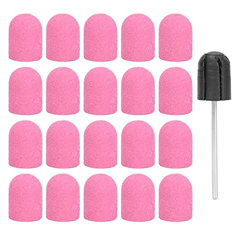 Pink Nail Drill Bits Set for Manicure & Pedicure - Sanding & Polishing Burrs