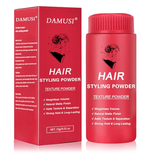 DAMUSI Hair Texture Styling Powder for Volume & Matte Finish - 0.52Oz