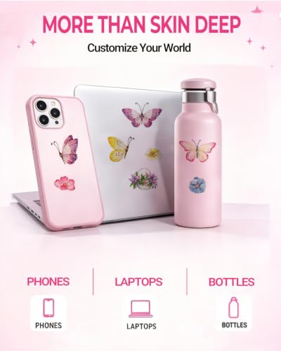 Glitter Butterfly Temporary Tattoos - 100 Pcs Waterproof Body Art
