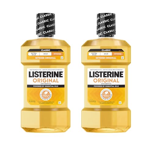 Listerine Original Antiseptic Mouthwash - 2 x 1L Bottles for Fresh Breath
