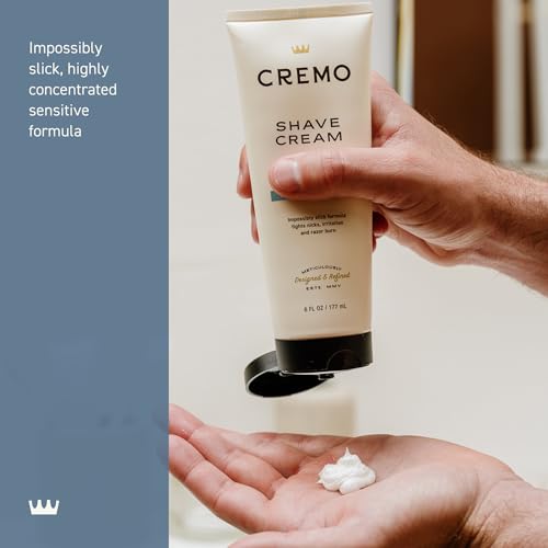 Cremo Shaving Cream for Men Sensitive 6 Fl Oz - Gentle, Soothing, Fragrance-Free
