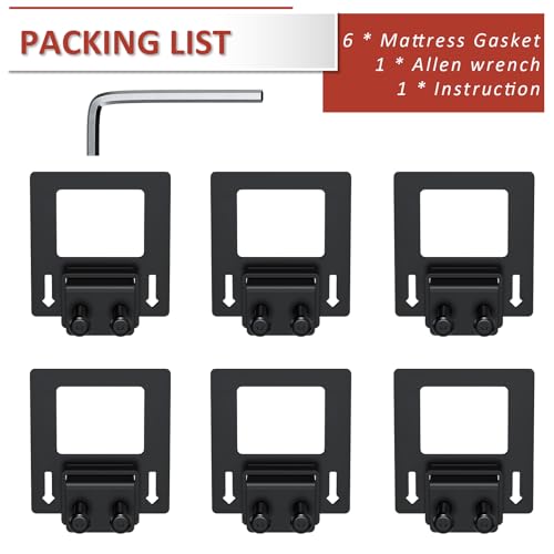 6-Pack Heavy Duty Non-Slip Mattress Grippers for Bed Frames