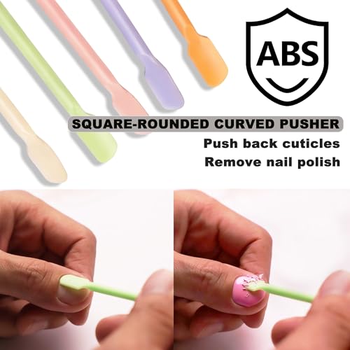 Multicolor 30Pcs Plastic Cuticle Pusher Nail Care Kit - Gentle Manicure Tools