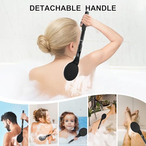 Gobiteli Long Handle Back Scrubber for Shower - Adjustable Body Brush