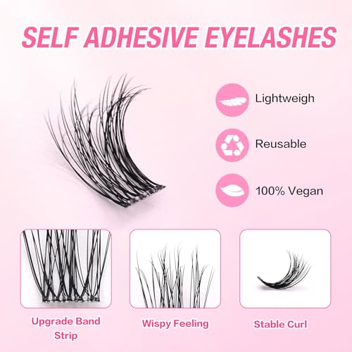 FindLove Self-Adhesive Lash Clusters with Bottom Lashes - DIY Extension Kit