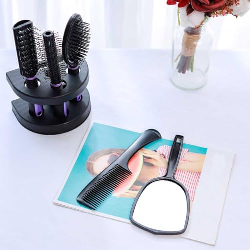 Zoestar 5-Piece Hair Brush and Comb Styling Set - Purple