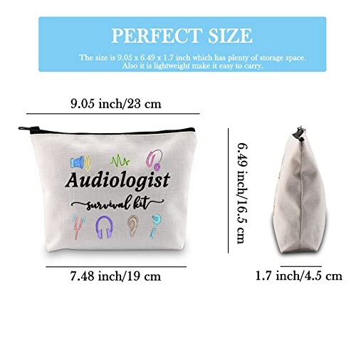 Beige Audiologist Gift Zipper Pouch - Graduation Survival Kit & Makeup Bag