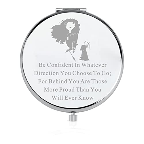 LQRI Princess Compact Mirror - Portable Handheld Makeup Mirror