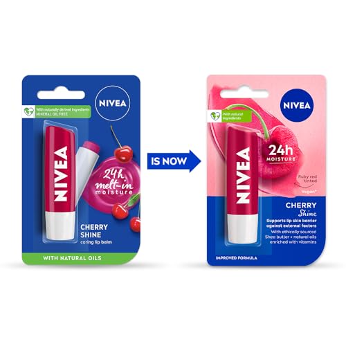 NIVEA Fruity Shine Cherry Lip Care - 4.8g Glossy Color