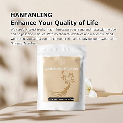Ginseng Maca Herbal Tea - Caffeine-Free, 20 Tea Bags