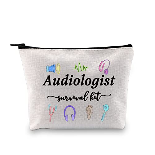 Beige Audiologist Gift Zipper Pouch - Graduation Survival Kit & Makeup Bag