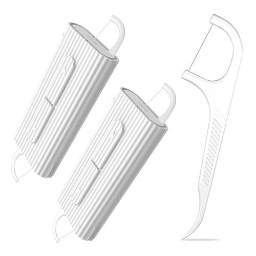 LIAMOSS Travel Mini Dental Flossers Case - 2 Pcs with 10 Floss Picks