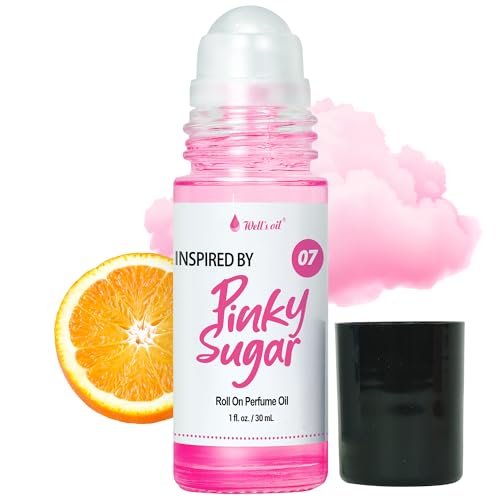Well's Oil Pinky Sugar Roll-On Perfume Oil - 1 Fl Oz | Long-Lasting, Paraben-Free
