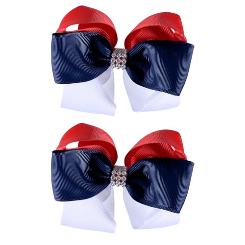 Patriotic 4th of July Hair Clips - Red, White & Navy Bows