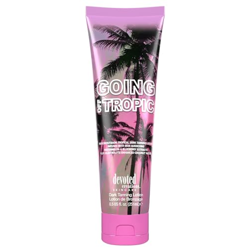 Devoted Creations Going Off Tropic Dark Tanning Lotion, Electrolyte Rich
