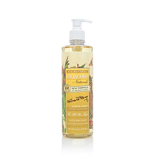 Dr. Jacobs Naturals Castile Face & Body Wash - Almond Honey, 16 oz