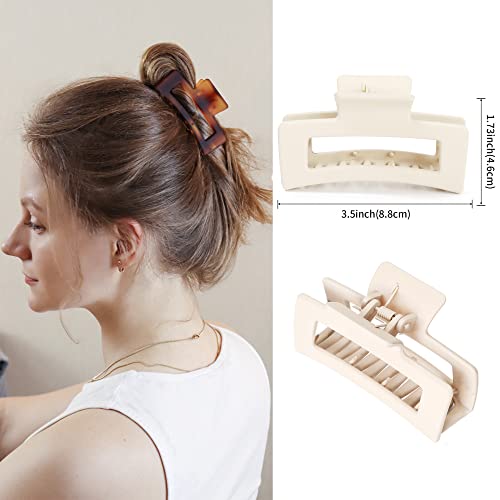 10 Pack 3.5 Inch Hair Claw Clips for Women - Non-Slip Hold