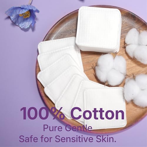 Extra Large Cotton Pads 3x3 Inch, 140 Count - Soft & Lint-Free for Sensitive Skin