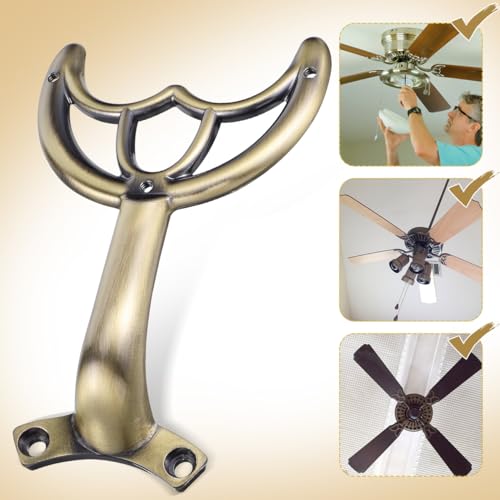 DOITOOL Antique Brass Ceiling Fan Blade Arm Replacement for 52 Inch Fans